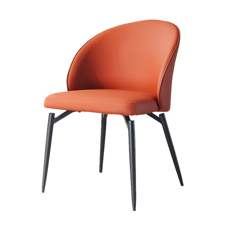 Chaises de salle à manger sans bras en métal nordique, chaise latérale de salle à manger à dos ouvert pour Restaurant