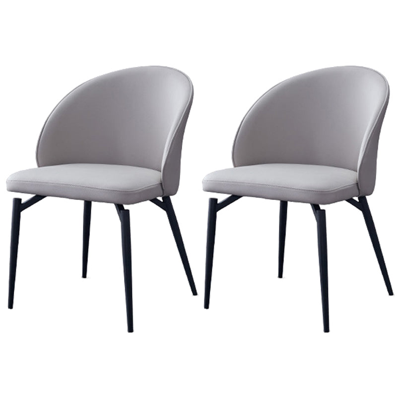 Chaises de salle à manger sans bras en métal nordique, chaise latérale de salle à manger à dos ouvert pour Restaurant