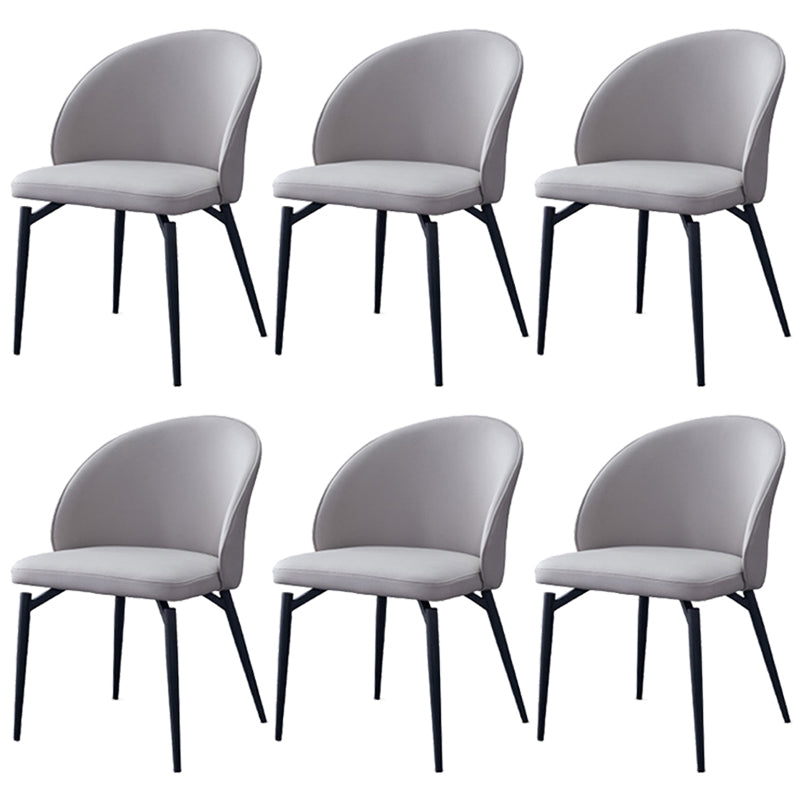 Chaises de salle à manger sans bras en métal nordique, chaise latérale de salle à manger à dos ouvert pour Restaurant