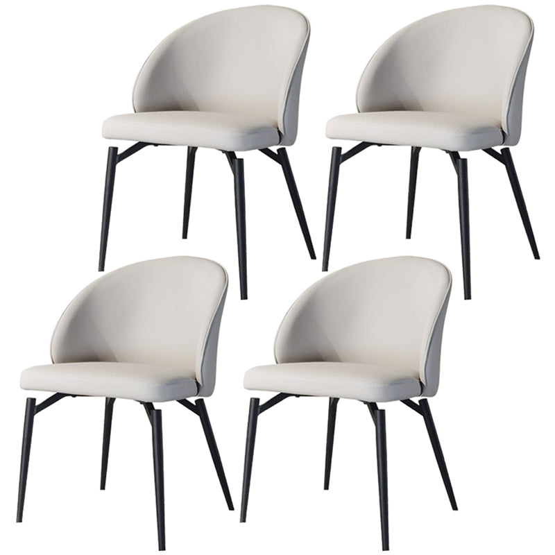 Chaises de salle à manger sans bras en métal nordique, chaise latérale de salle à manger à dos ouvert pour Restaurant