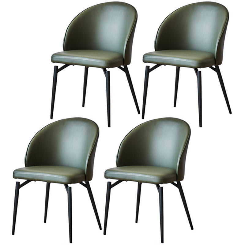 Chaises de salle à manger sans bras en métal nordique, chaise latérale de salle à manger à dos ouvert pour Restaurant