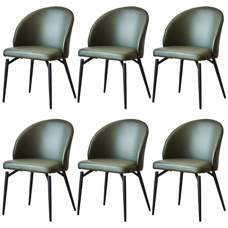 Chaises de salle à manger sans bras en métal nordique, chaise latérale de salle à manger à dos ouvert pour Restaurant