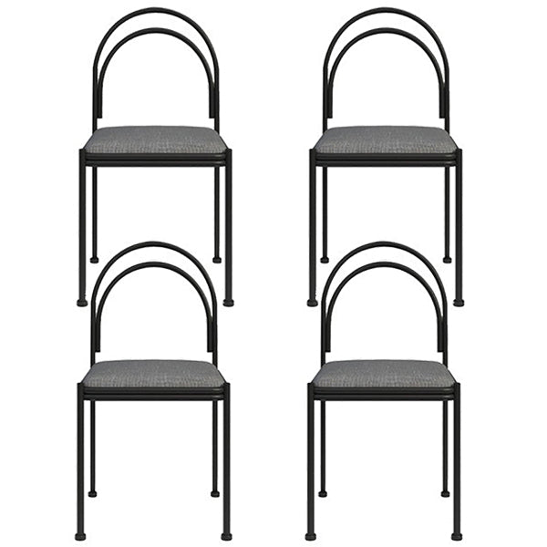 Chaise de salle à manger scandinave en métal, chaise d'appoint de restaurant à dossier ouvert