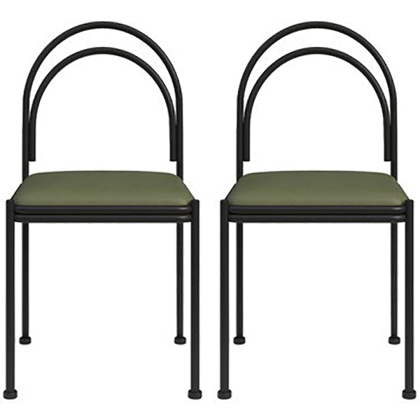 Chaise de salle à manger scandinave en métal, chaise d'appoint de restaurant à dossier ouvert