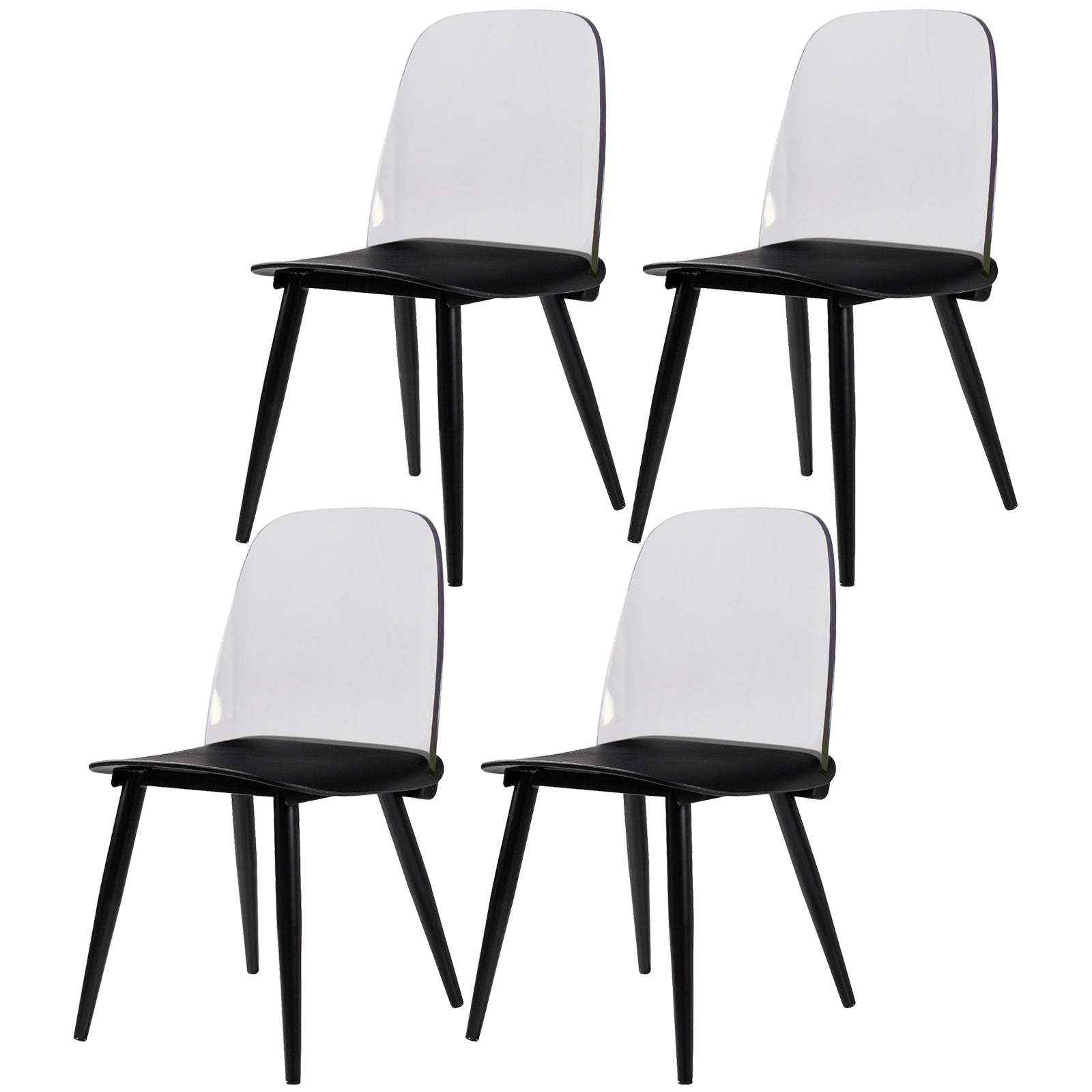 Chaises latérales tapissées à la maison de style moderne chaises de salle à manger latérales multicolores