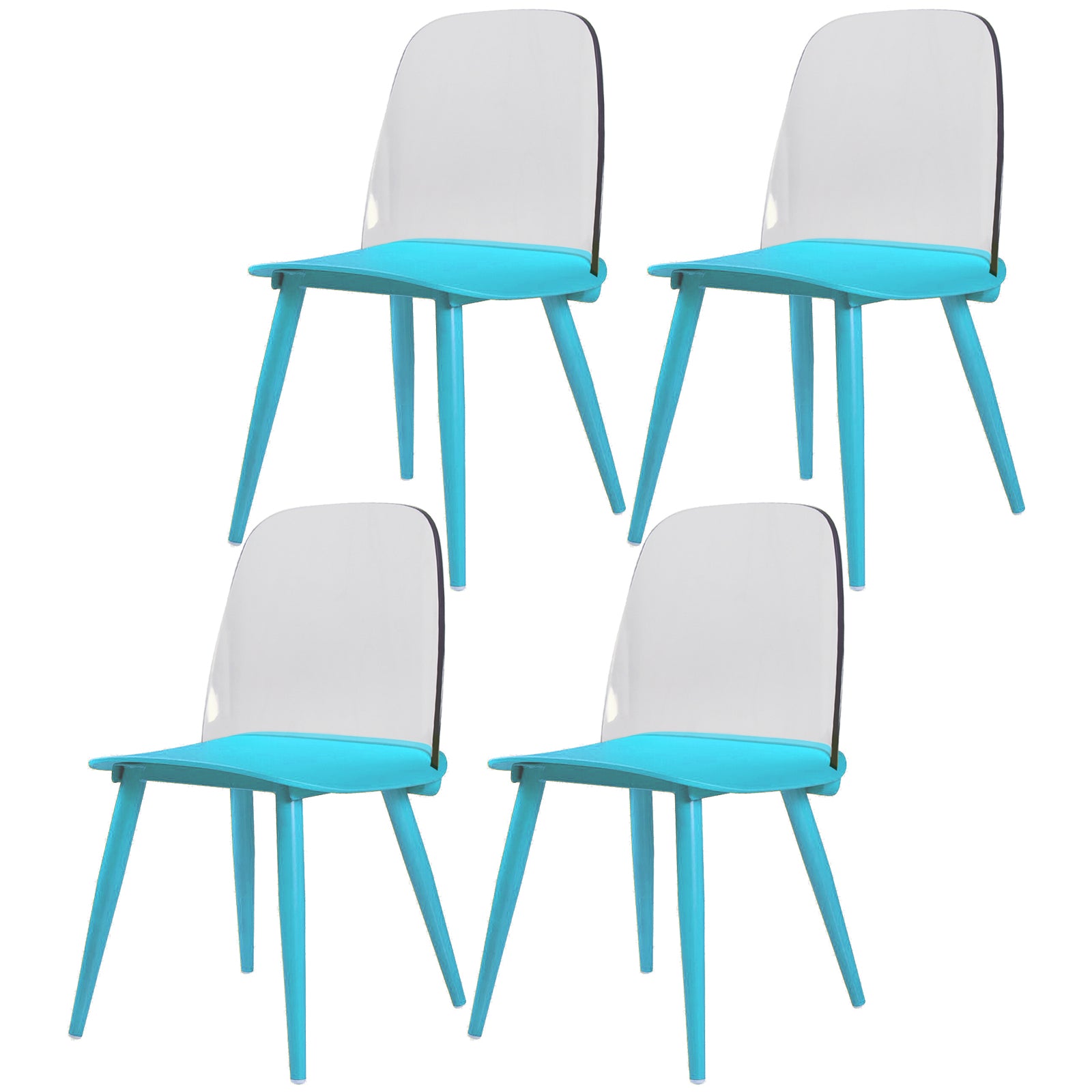 Chaises latérales tapissées à la maison de style moderne chaises de salle à manger latérales multicolores