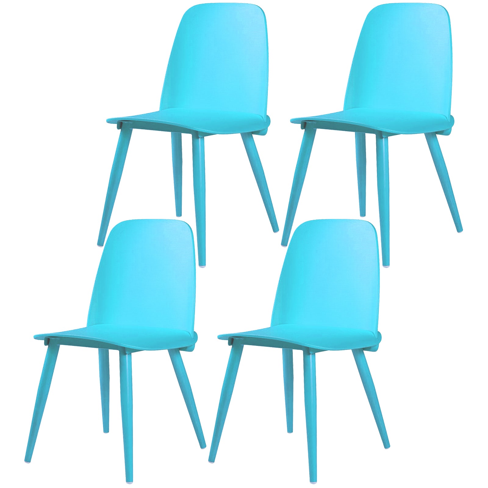 Chaises latérales tapissées à la maison de style moderne chaises de salle à manger latérales multicolores