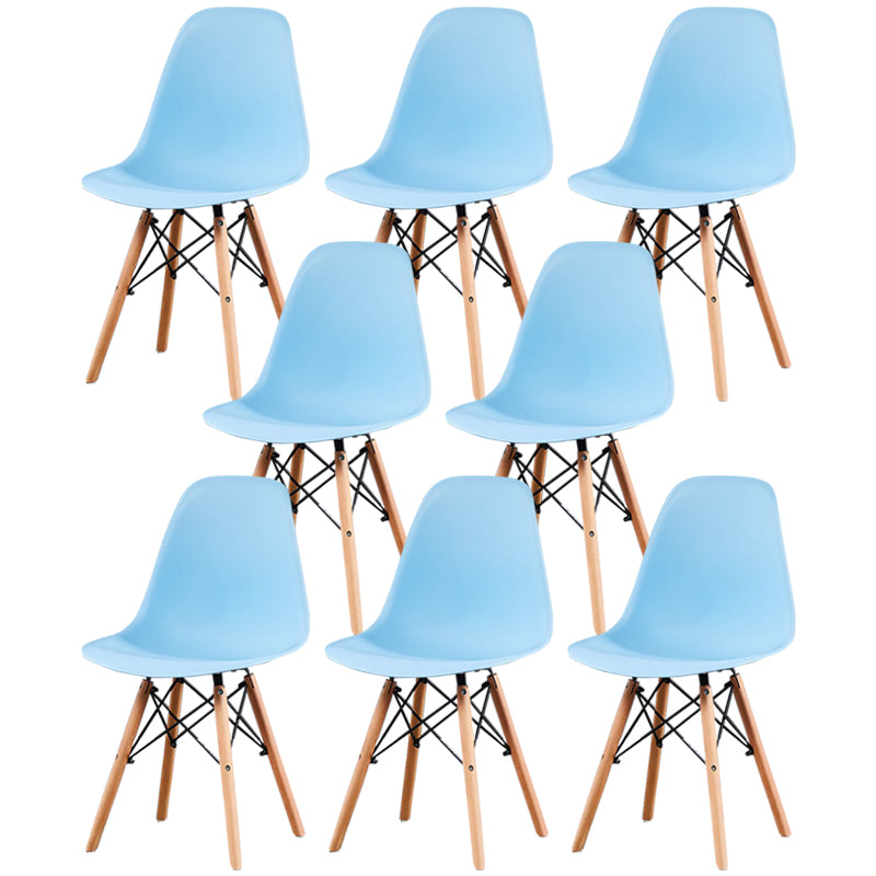 Glam Style Wooden Side Chair Matte Finish Solid Back Dining Chair for Dinning Room