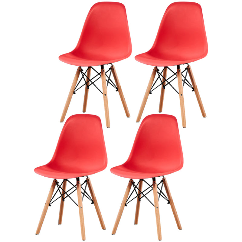 Glam Style Wooden Side Chair Matte Finish Solid Back Dining Chair for Dinning Room
