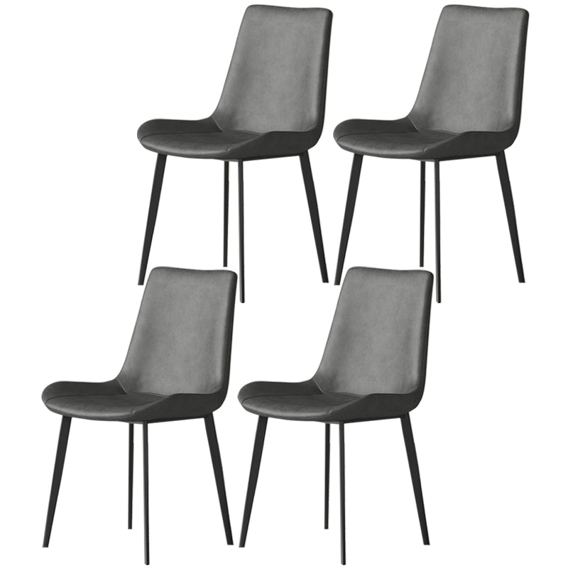 Chaise de salle à manger industrielle en métal, finition métallique, chaise de salle à manger Parsons