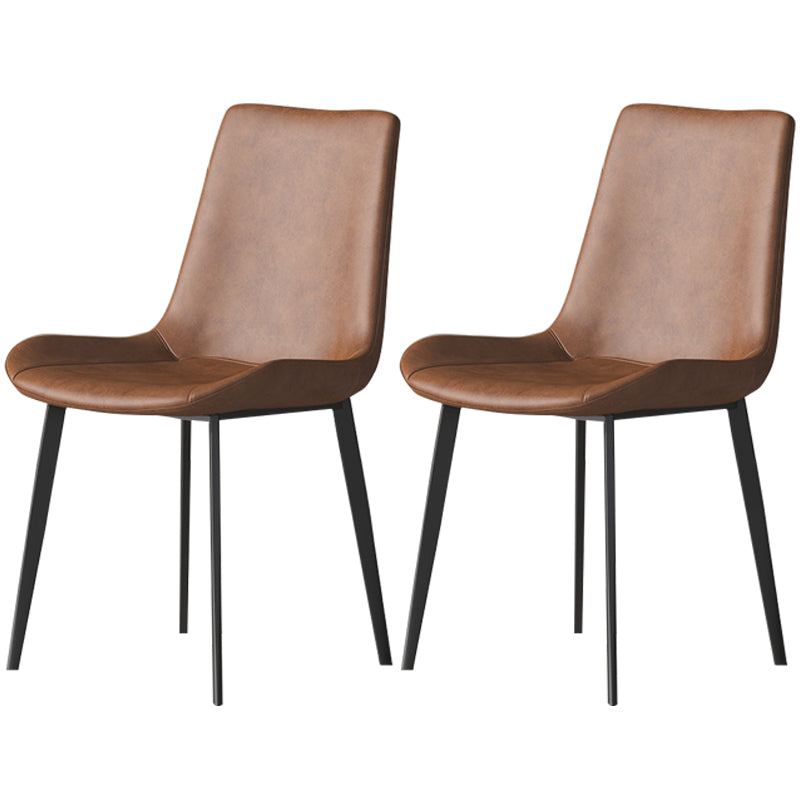 Chaise de salle à manger industrielle en métal, finition métallique, chaise de salle à manger Parsons