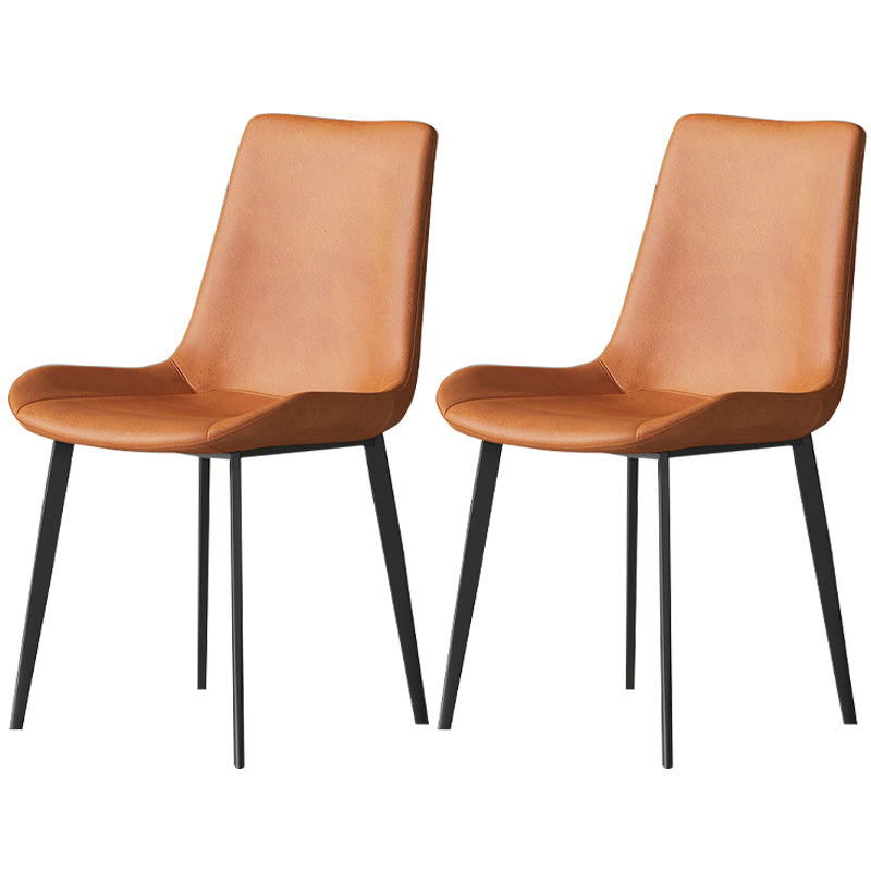 Chaise de salle à manger industrielle en métal, finition métallique, chaise de salle à manger Parsons