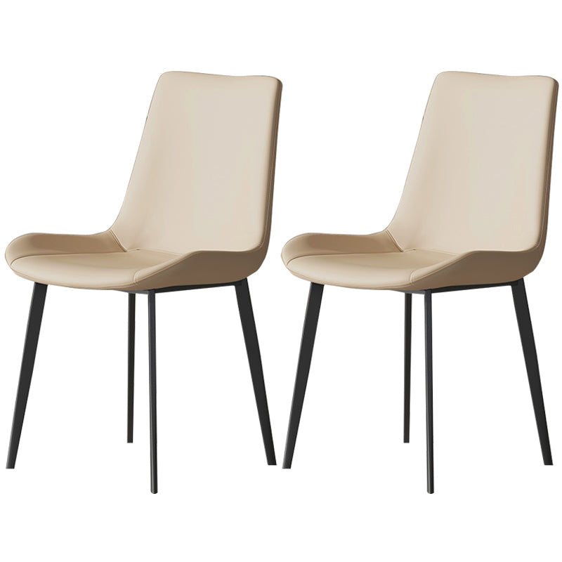 Chaise de salle à manger industrielle en métal, finition métallique, chaise de salle à manger Parsons