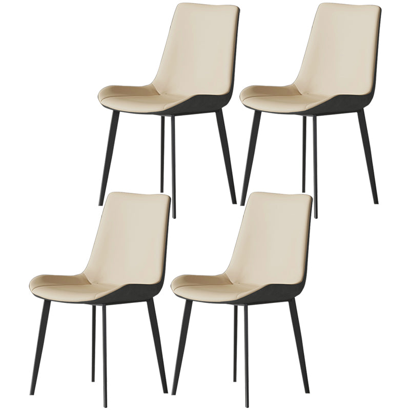 Chaise de salle à manger industrielle en métal, finition métallique, chaise de salle à manger Parsons