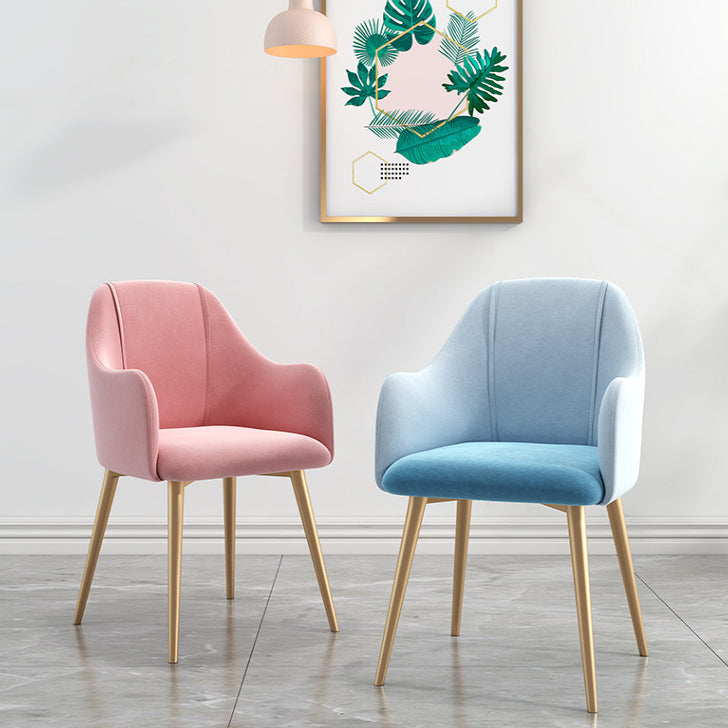 Chaise de salle à manger en métal de style scandinave, chaise à oreilles décontractée pour café