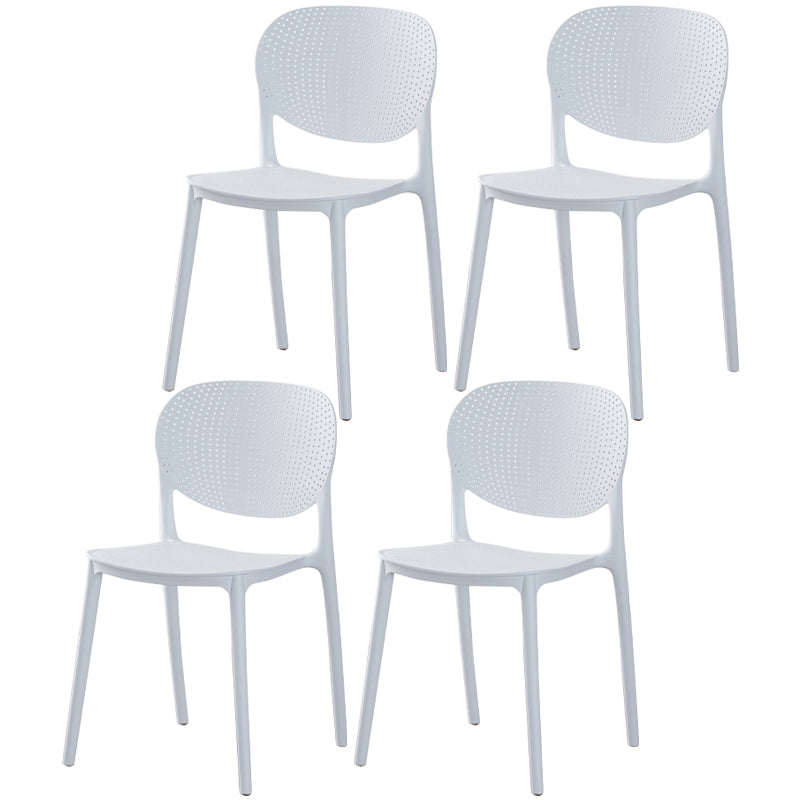 Chaise d'appoint en plastique de Style Glam, finition mate, chaise de salle à manger à dossier ouvert pour salle à manger