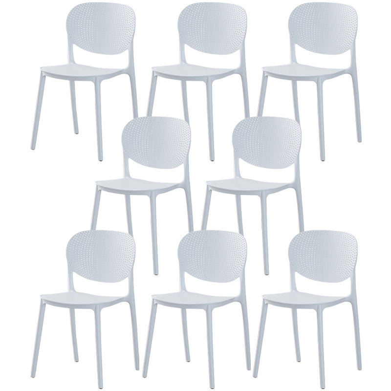 Chaise d'appoint en plastique de Style Glam, finition mate, chaise de salle à manger à dossier ouvert pour salle à manger