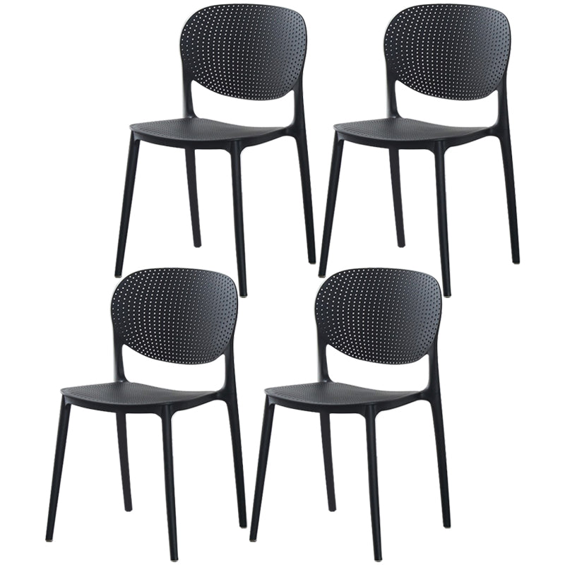 Chaise d'appoint en plastique de Style Glam, finition mate, chaise de salle à manger à dossier ouvert pour salle à manger