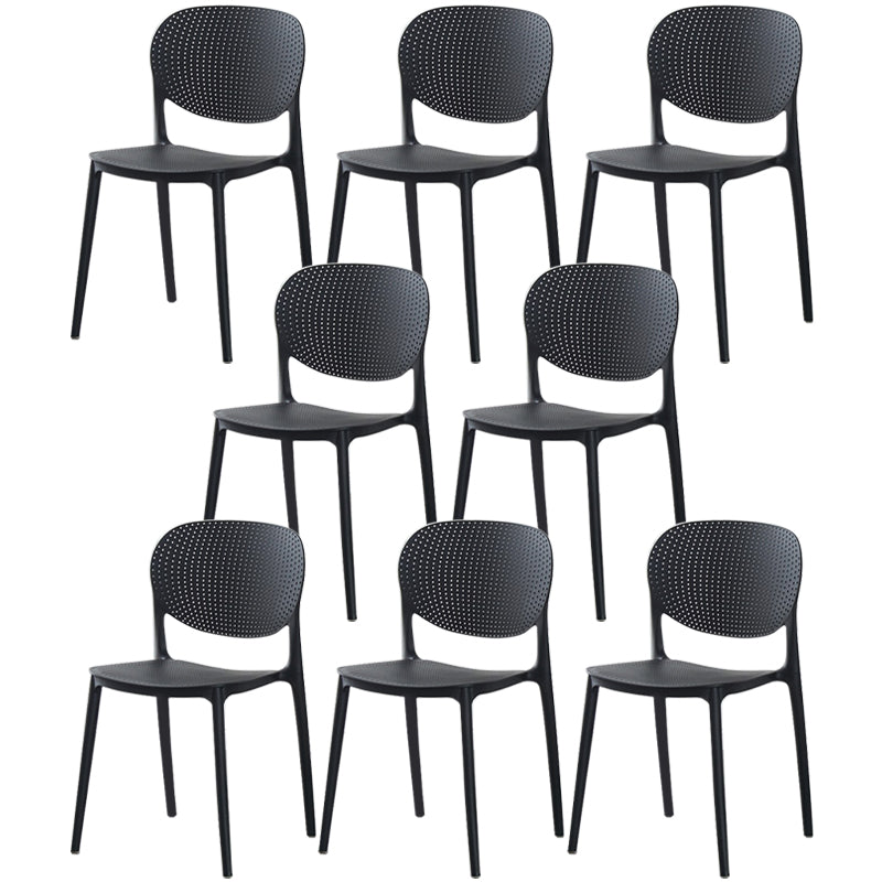 Chaise d'appoint en plastique de Style Glam, finition mate, chaise de salle à manger à dossier ouvert pour salle à manger
