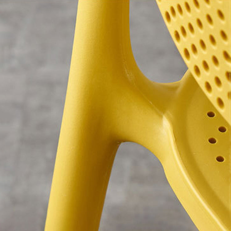Chaise d'appoint en plastique de Style Glam, finition mate, chaise de salle à manger à dossier ouvert pour salle à manger