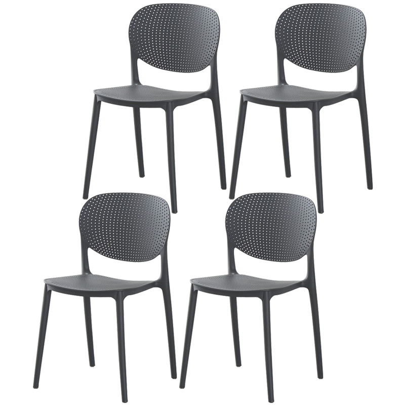 Chaise d'appoint en plastique de Style Glam, finition mate, chaise de salle à manger à dossier ouvert pour salle à manger