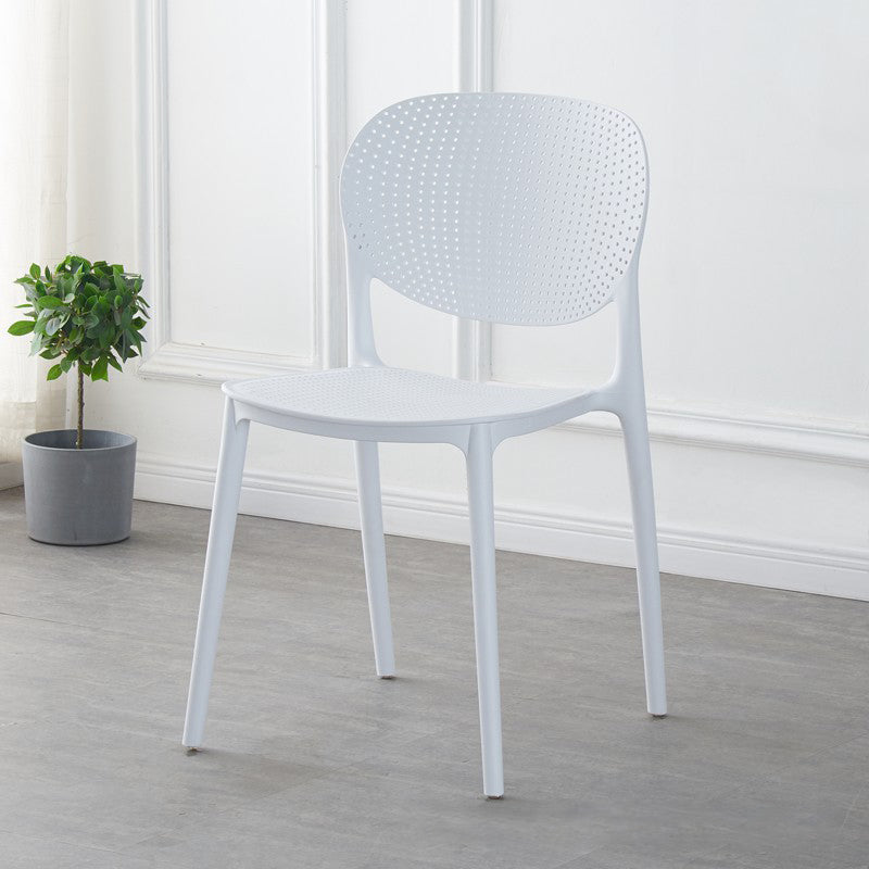 Chaise d'appoint en plastique de Style Glam, finition mate, chaise de salle à manger à dossier ouvert pour salle à manger