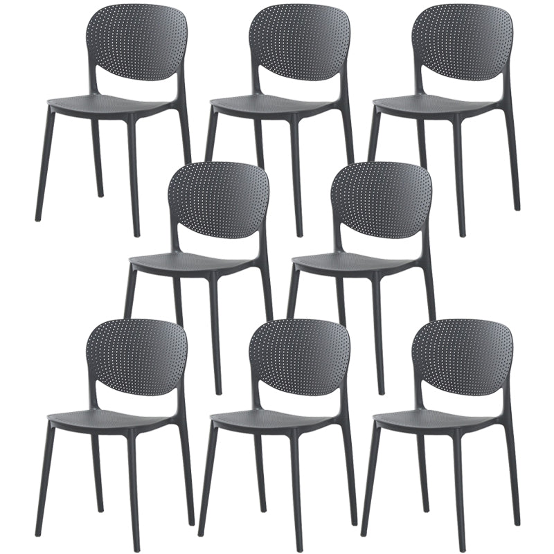 Chaise d'appoint en plastique de Style Glam, finition mate, chaise de salle à manger à dossier ouvert pour salle à manger