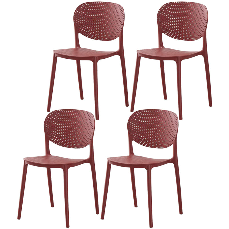 Chaise d'appoint en plastique de Style Glam, finition mate, chaise de salle à manger à dossier ouvert pour salle à manger