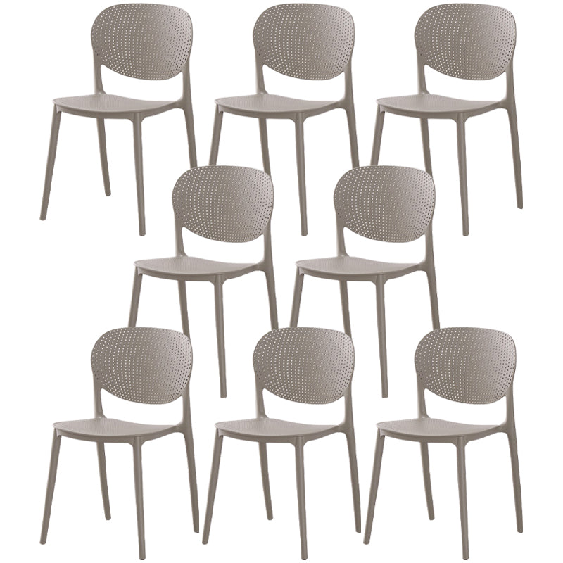 Chaise d'appoint en plastique de Style Glam, finition mate, chaise de salle à manger à dossier ouvert pour salle à manger