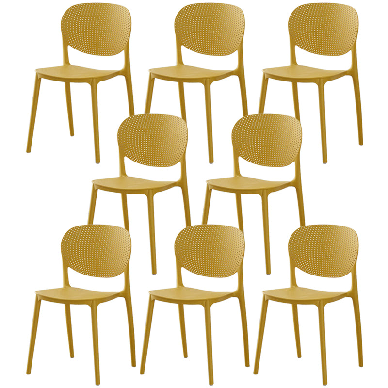 Chaise d'appoint en plastique de Style Glam, finition mate, chaise de salle à manger à dossier ouvert pour salle à manger