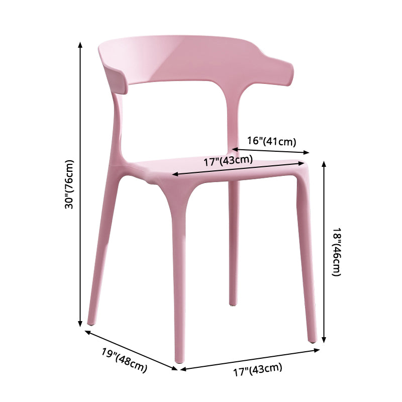 Plastique moderne Open Doss Dining Claid 30 "H Chaise de salle à manger pour chambre de restaurant