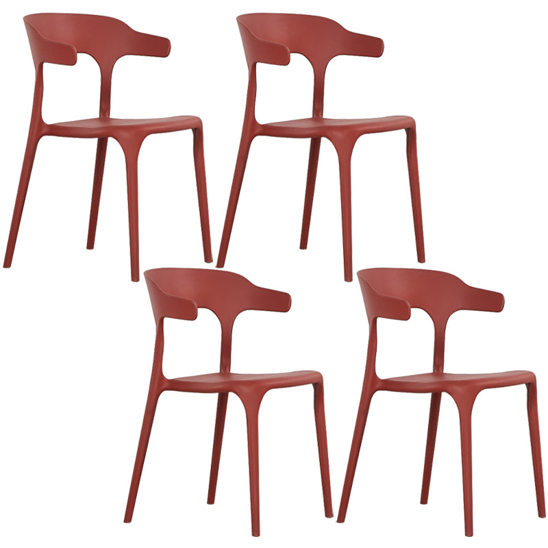 Plastique moderne Open Doss Dining Claid 30 "H Chaise de salle à manger pour chambre de restaurant