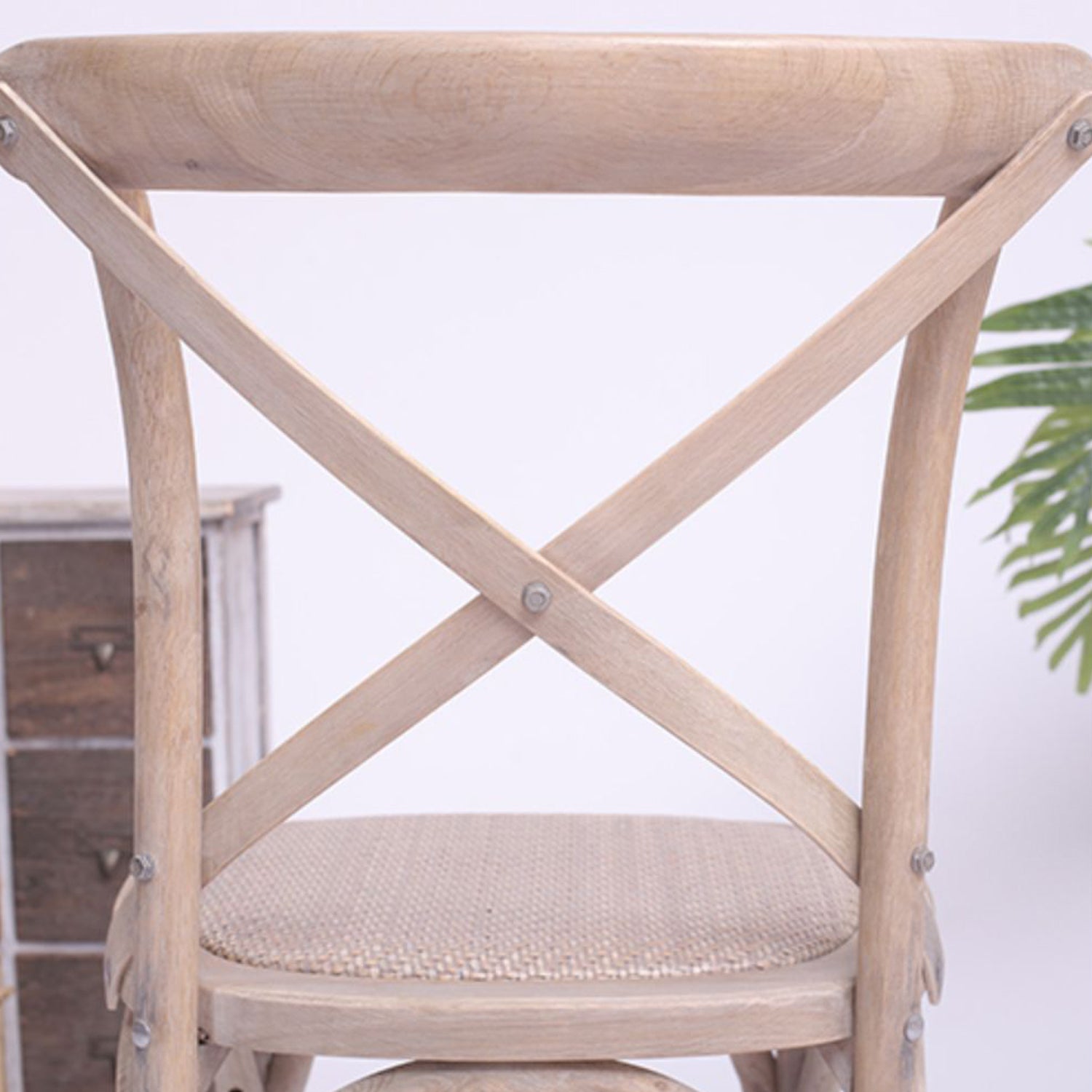 Solid Wood Traditional Dining Room Chair Matte Finish Cross Back Side Chair