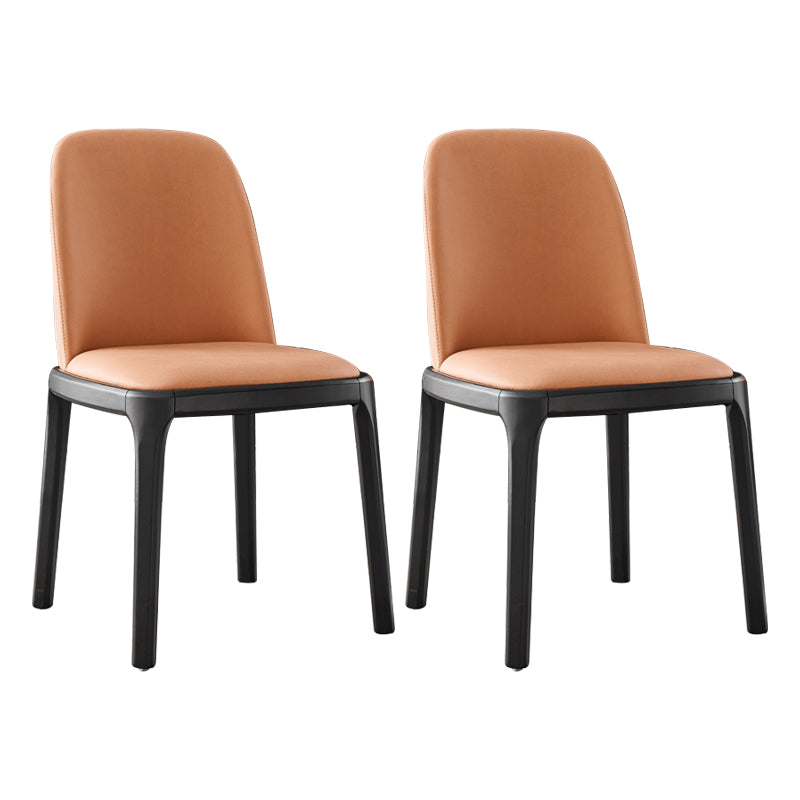 Chaise de salle à manger sans accoudoirs de Style moderne, chaise Parsons avec pieds en bois pour la cuisine