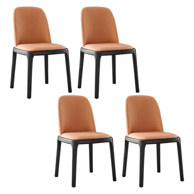 Chaise de salle à manger sans accoudoirs de Style moderne, chaise Parsons avec pieds en bois pour la cuisine
