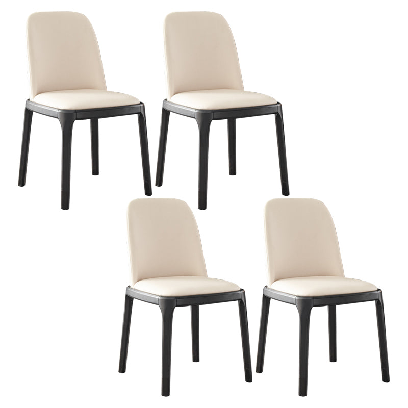 Chaise de salle à manger sans accoudoirs de Style moderne, chaise Parsons avec pieds en bois pour la cuisine
