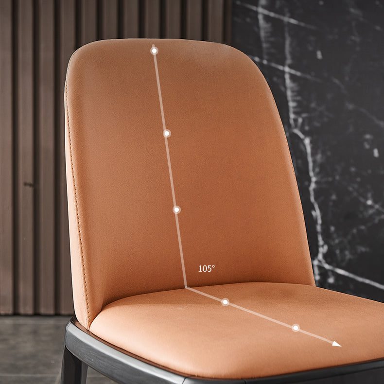Chaise de salle à manger sans accoudoirs de Style moderne, chaise Parsons avec pieds en bois pour la cuisine
