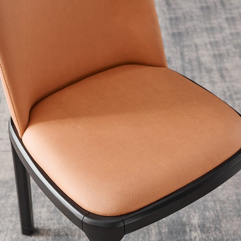 Chaise de salle à manger sans accoudoirs de Style moderne, chaise Parsons avec pieds en bois pour la cuisine