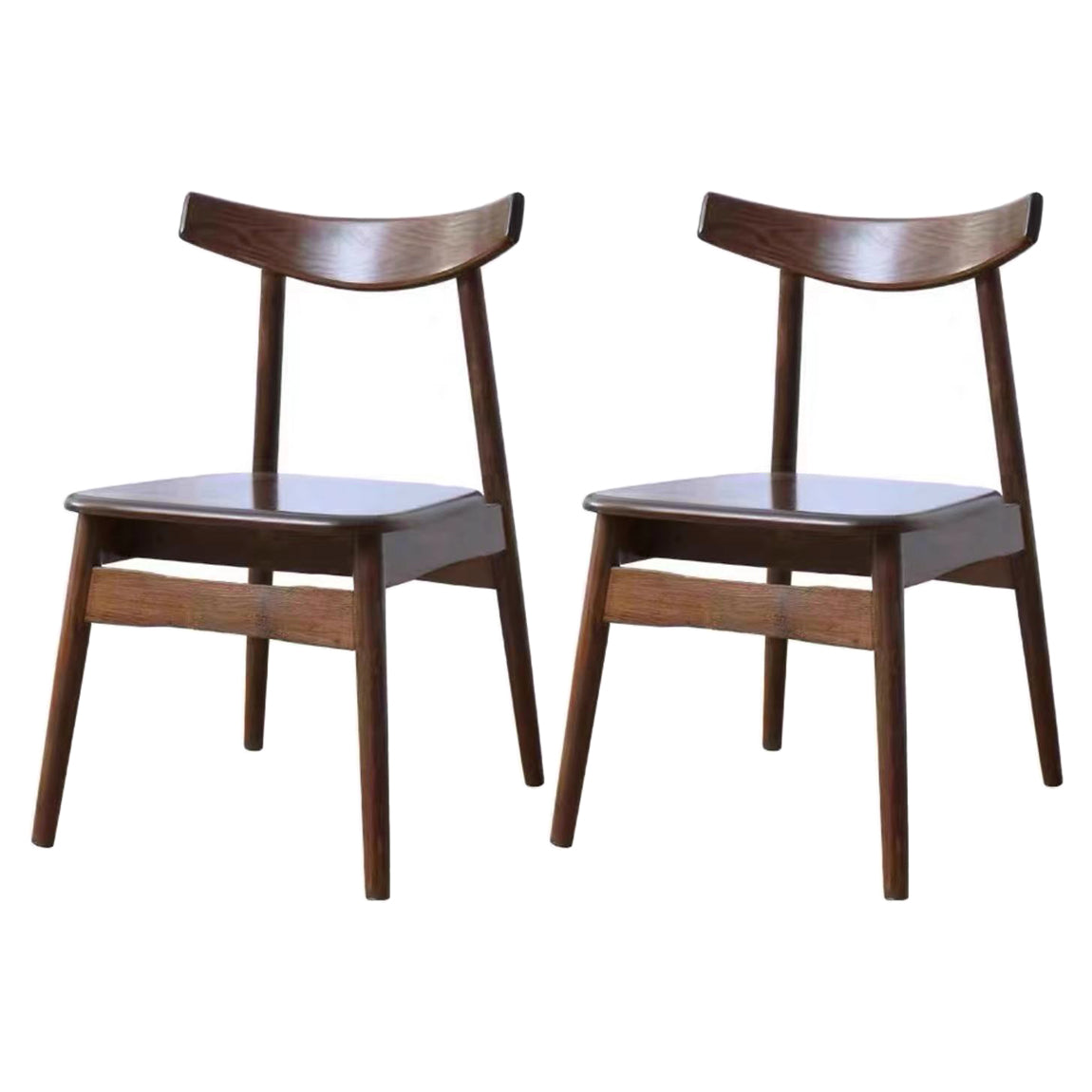 Contemporary Style Wood Dining Chair Stackable Ladder Back Arm Chair for Home