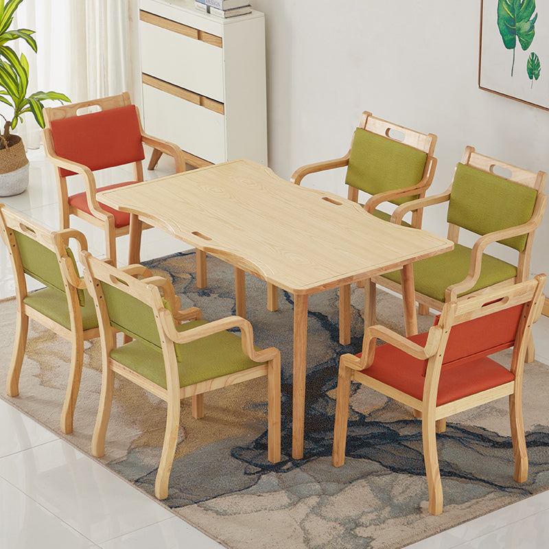 Chaise d'appoint de salle à manger en bois de cuisine contemporaine, chaise d'appoint de salle à manger à dossier ouvert
