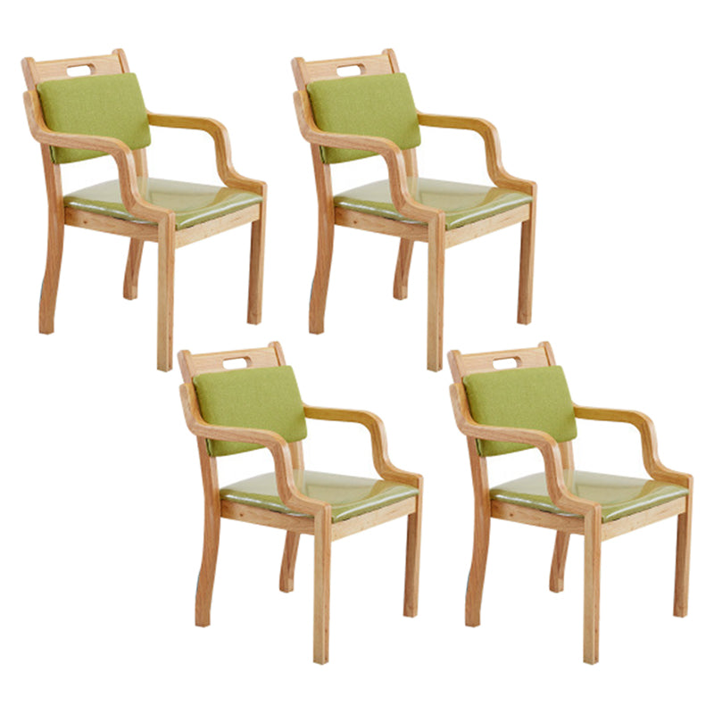 Chaise d'appoint de salle à manger en bois de cuisine contemporaine, chaise d'appoint de salle à manger à dossier ouvert