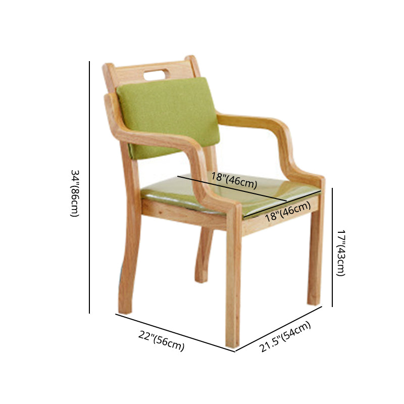 Chaise d'appoint de salle à manger en bois de cuisine contemporaine, chaise d'appoint de salle à manger à dossier ouvert
