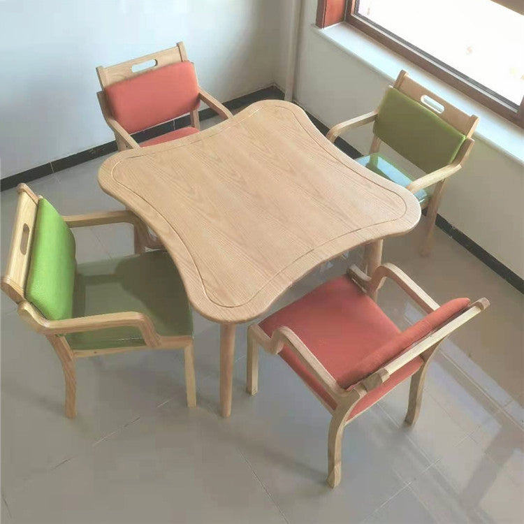 Chaise d'appoint de salle à manger en bois de cuisine contemporaine, chaise d'appoint de salle à manger à dossier ouvert