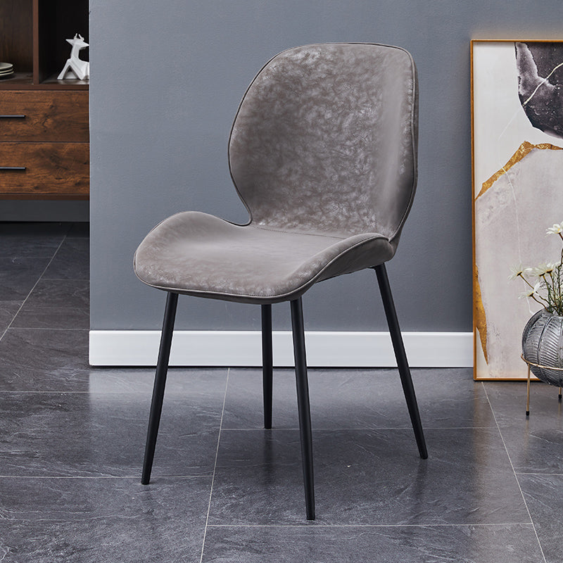 Chaise d'appoint en métal pour café scandinave, finition mate, chaise de salle à manger à oreilles
