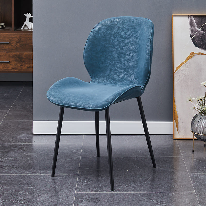 Chaise d'appoint en métal pour café scandinave, finition mate, chaise de salle à manger à oreilles