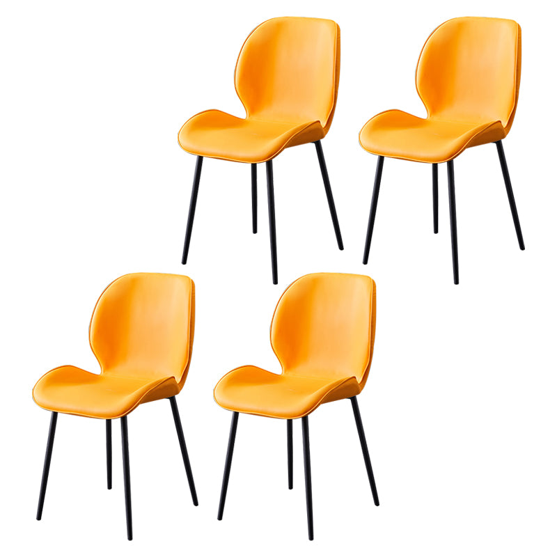 Chaise d'appoint en métal pour café scandinave, finition mate, chaise de salle à manger à oreilles