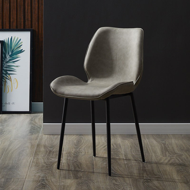 Chaise d'appoint en métal pour café scandinave, finition mate, chaise de salle à manger à oreilles