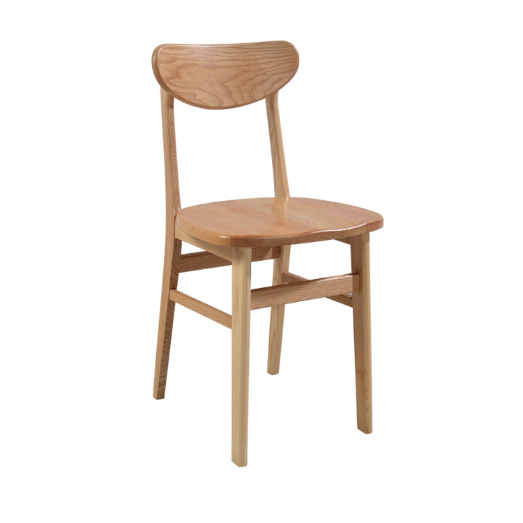 Contemporary Solid Wooden Chair Open Back Side Armless Chair for Dining Room