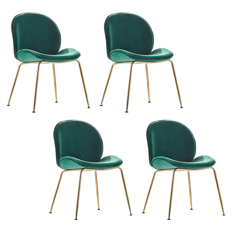 Metal Scandinavian Restaurant Side Chair Matte Finish Wingback Dining Chair