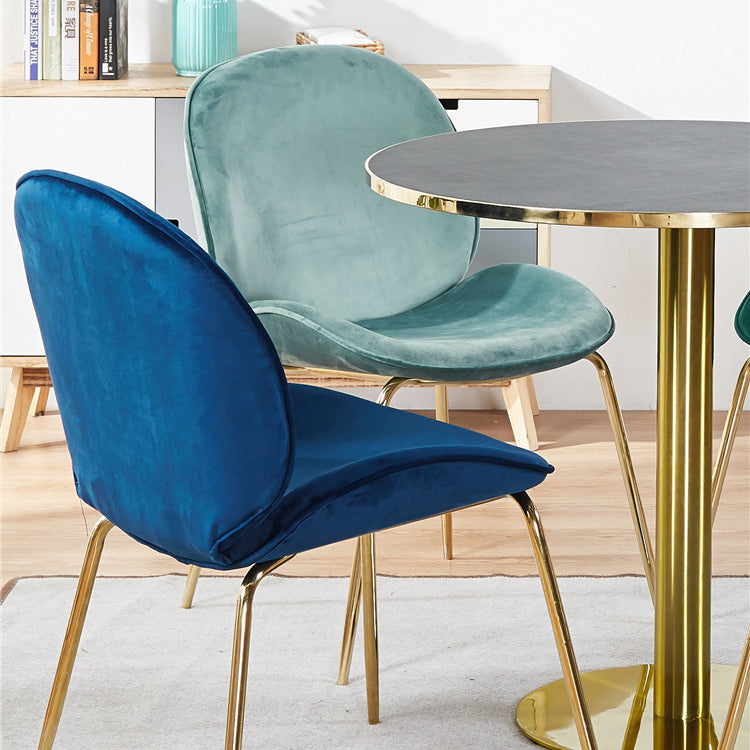 Metal Scandinavian Restaurant Side Chair Matte Finish Wingback Dining Chair
